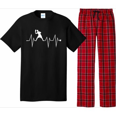 Funny Ultimate Frisbee Player Heartbeat Heart Pulse Rate Ekg Funny Gift Pajama Set