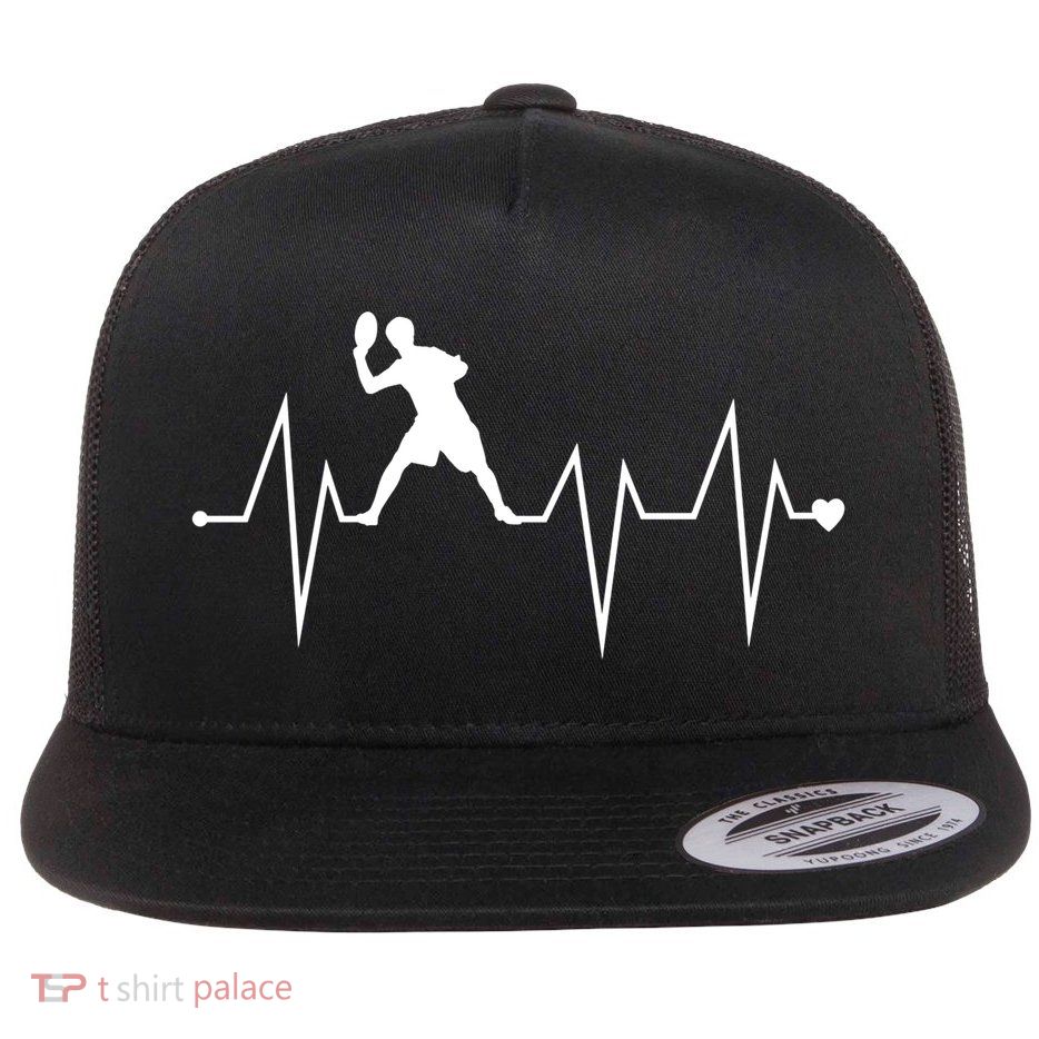 Funny Ultimate Frisbee Player Heartbeat Heart Pulse Rate Ekg Funny Gift Flat Bill Trucker Hat