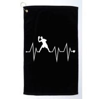 Funny Ultimate Frisbee Player Heartbeat Heart Pulse Rate Ekg Funny Gift Golf Towel