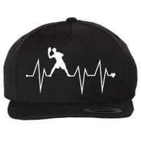 Funny Ultimate Frisbee Player Heartbeat Heart Pulse Rate Ekg Funny Gift Wool Snapback Cap