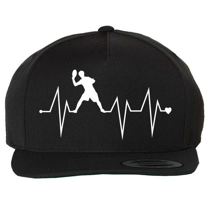Funny Ultimate Frisbee Player Heartbeat Heart Pulse Rate Ekg Funny Gift Wool Snapback Cap