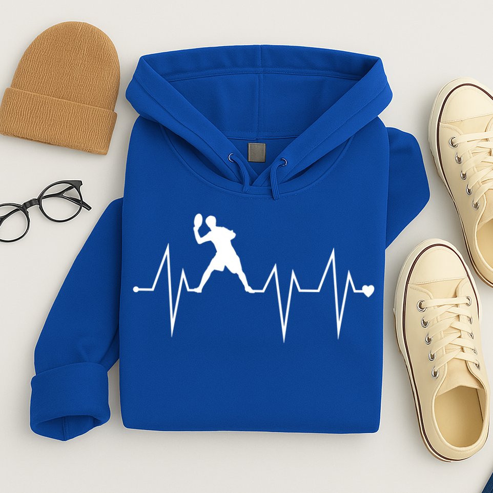 Funny Ultimate Frisbee Player Heartbeat Heart Pulse Rate Ekg Funny Gift Hoodie