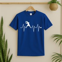 Funny Ultimate Frisbee Player Heartbeat Heart Pulse Rate Ekg Funny Gift T-Shirt