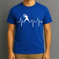 Funny Ultimate Frisbee Player Heartbeat Heart Pulse Rate Ekg Funny Gift T-Shirt