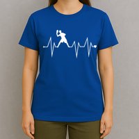 Funny Ultimate Frisbee Player Heartbeat Heart Pulse Rate Ekg Funny Gift T-Shirt