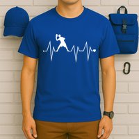 Funny Ultimate Frisbee Player Heartbeat Heart Pulse Rate Ekg Funny Gift T-Shirt