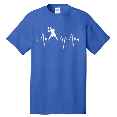 Funny Ultimate Frisbee Player Heartbeat Heart Pulse Rate Ekg Funny Gift Tall T-Shirt