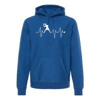 Funny Ultimate Frisbee Player Heartbeat Heart Pulse Rate Ekg Funny Gift Premium Hoodie