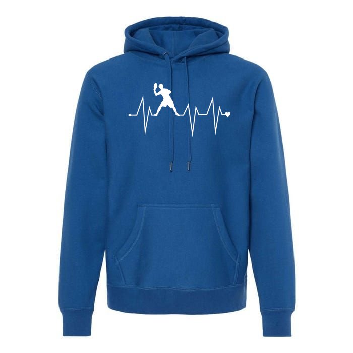 Funny Ultimate Frisbee Player Heartbeat Heart Pulse Rate Ekg Funny Gift Premium Hoodie