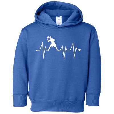 Funny Ultimate Frisbee Player Heartbeat Heart Pulse Rate Ekg Funny Gift Toddler Hoodie