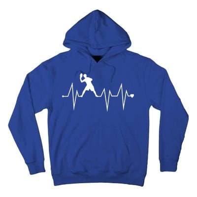 Funny Ultimate Frisbee Player Heartbeat Heart Pulse Rate Ekg Funny Gift Tall Hoodie