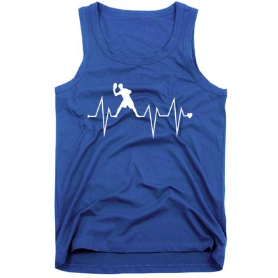 Funny Ultimate Frisbee Player Heartbeat Heart Pulse Rate Ekg Funny Gift Tank Top