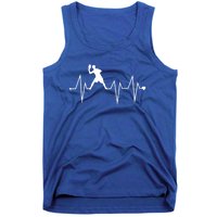 Funny Ultimate Frisbee Player Heartbeat Heart Pulse Rate Ekg Funny Gift Tank Top