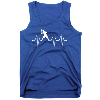 Funny Ultimate Frisbee Player Heartbeat Heart Pulse Rate Ekg Funny Gift Tank Top