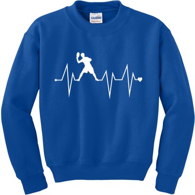 Funny Ultimate Frisbee Player Heartbeat Heart Pulse Rate Ekg Funny Gift Kids Sweatshirt