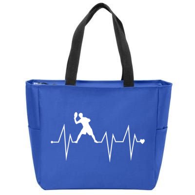 Funny Ultimate Frisbee Player Heartbeat Heart Pulse Rate Ekg Funny Gift Zip Tote Bag