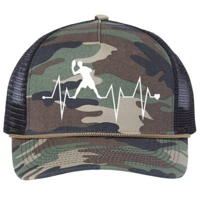 Funny Ultimate Frisbee Player Heartbeat Heart Pulse Rate Ekg Funny Gift Retro Rope Trucker Hat Cap