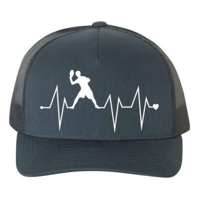 Funny Ultimate Frisbee Player Heartbeat Heart Pulse Rate Ekg Funny Gift Yupoong Adult 5-Panel Trucker Hat