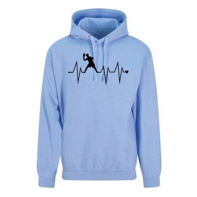 Funny Ultimate Frisbee Player Heartbeat Heart Pulse Rate Ekg Funny Gift Unisex Surf Hoodie