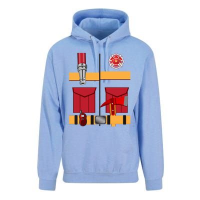 Fire Uniform Firefighter Costume Halloween Diy Gift Unisex Surf Hoodie