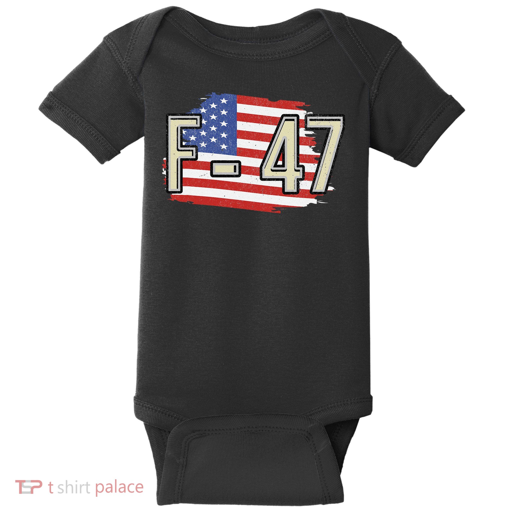 F-47 USA Flag Superpower Dominance F47 Aircraft Baby Bodysuit