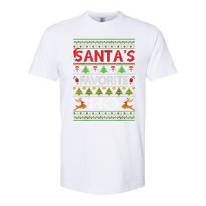 Funny Ugly For Christmas Funny Gift SantaS Favorite Ho Great Gift Softstyle CVC T-Shirt