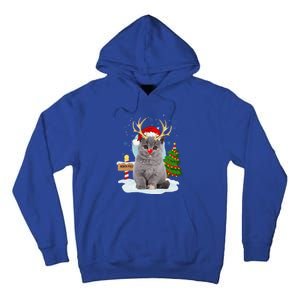 Funny Ugly Funny Cat Reindeer North Pole Christmas Tall Hoodie