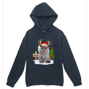 Funny Ugly Funny Cat Reindeer North Pole Christmas Urban Pullover Hoodie