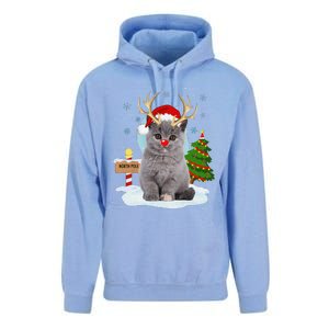 Funny Ugly Funny Cat Reindeer North Pole Christmas Unisex Surf Hoodie