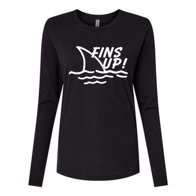 Fins Up Womens Cotton Relaxed Long Sleeve T-Shirt