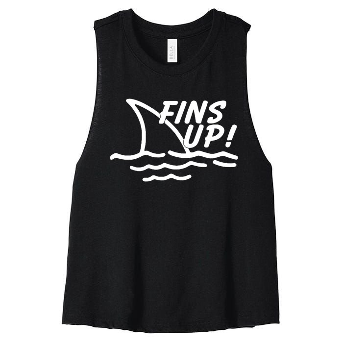 Fins Up Women's Racerback Cropped Tank