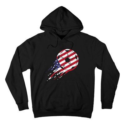 funny USA Flag Soccer American Ball Football Fan Hoodie