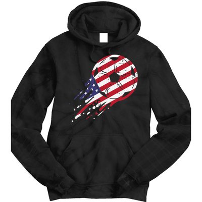 funny USA Flag Soccer American Ball Football Fan Tie Dye Hoodie