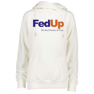 Fed Up Womens Funnel Neck Pullover Hood