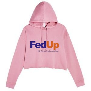 Fed Up Crop Fleece Hoodie