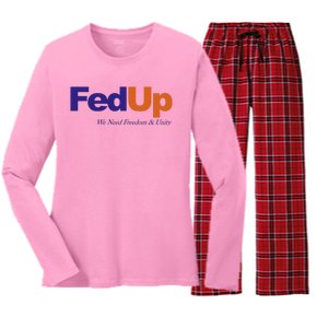 Fed Up Women's Long Sleeve Flannel Pajama Set 