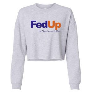 Fed Up Cropped Pullover Crew