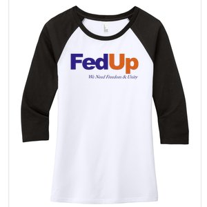 Fed Up Women's Tri-Blend 3/4-Sleeve Raglan Shirt