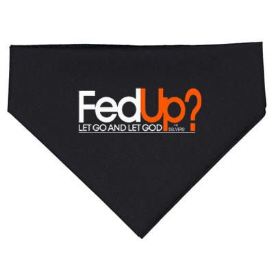 Fed Up Funny Logo Humor Spiritual Christian USA-Made Doggie Bandana