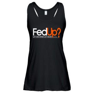 Fed Up Funny Logo Humor Spiritual Christian Ladies Essential Flowy Tank