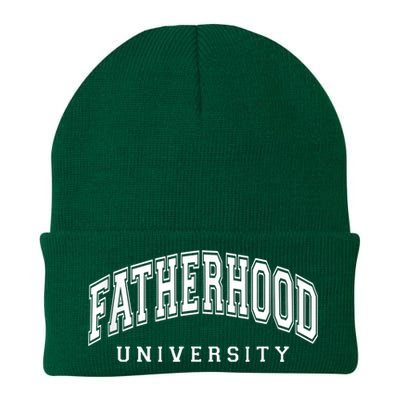 Fatherhood University Funny Gift For Dad Knit Cap Winter Beanie