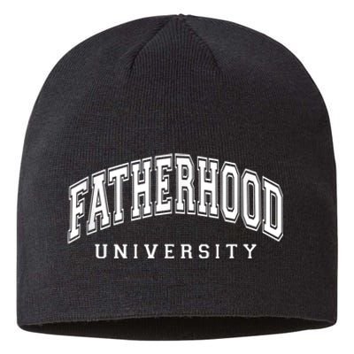 Fatherhood University Funny Gift For Dad Sustainable Beanie