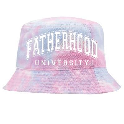 Fatherhood University Funny Gift For Dad Tie-Dyed Bucket Hat