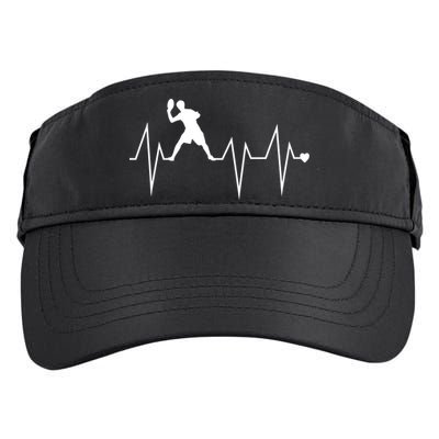 Funny Ultimate Frisbee Player Heartbeat Heart Pulse Rate Ekg Gift Adult Drive Performance Visor