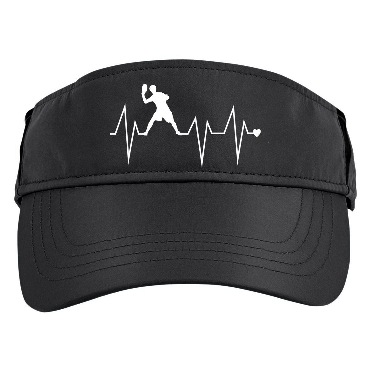 Funny Ultimate Frisbee Player Heartbeat Heart Pulse Rate Ekg Gift Adult Drive Performance Visor