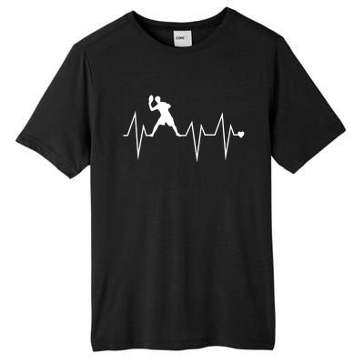 Funny Ultimate Frisbee Player Heartbeat Heart Pulse Rate Ekg Gift Tall Fusion ChromaSoft Performance T-Shirt