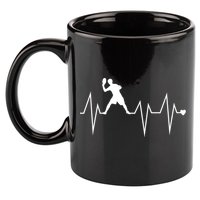 Funny Ultimate Frisbee Player Heartbeat Heart Pulse Rate Ekg Gift 11oz C Handle Ceramic Mug