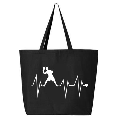 Funny Ultimate Frisbee Player Heartbeat Heart Pulse Rate Ekg Gift 25L Jumbo Tote