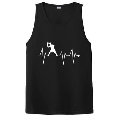 Funny Ultimate Frisbee Player Heartbeat Heart Pulse Rate Ekg Gift PosiCharge Competitor Tank