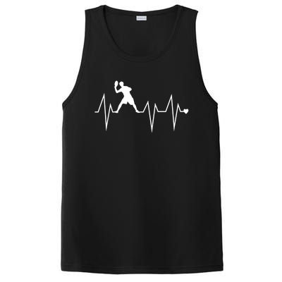 Funny Ultimate Frisbee Player Heartbeat Heart Pulse Rate Ekg Gift PosiCharge Competitor Tank